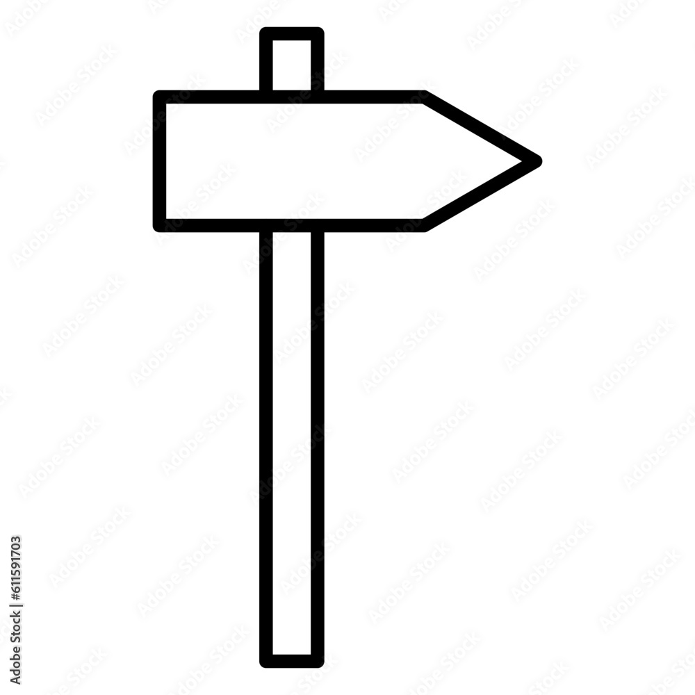 Sign board icon illustration vector with line style Sign board icon illustration vector with line style