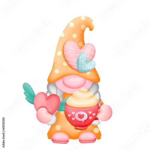 Valentine gnome mug