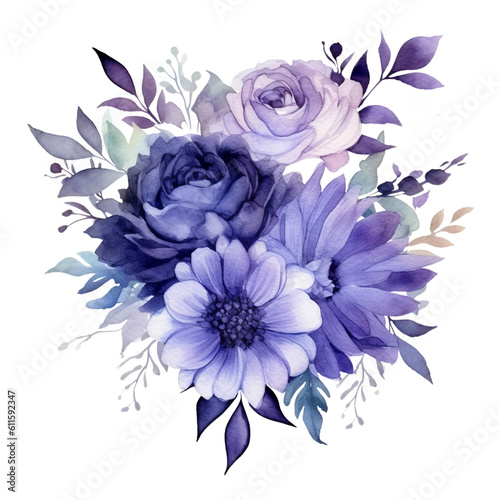 Flowers Watercolor Clip Art  Watercolor Sublimation Design  Watercolor Flowers Bouquet