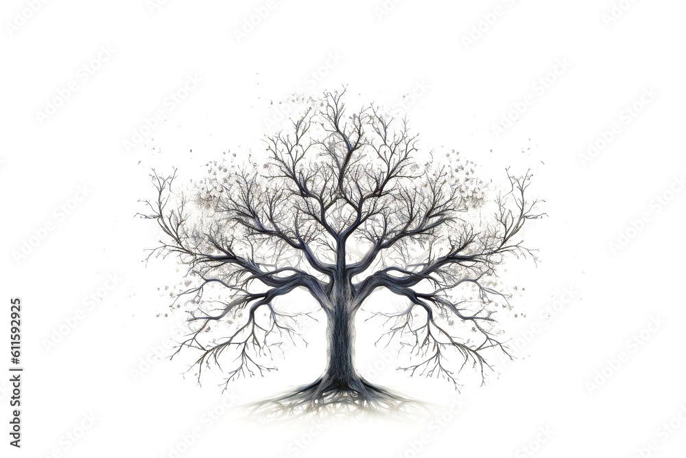 Beautiful stylish graphic tree. Created with Generative AI technology. Beautiful stylish graphic tree. Created with Generative AI technology.
