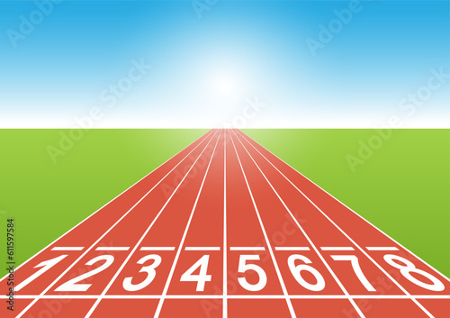 Running Track or Athlete Track . Vector Illustration.