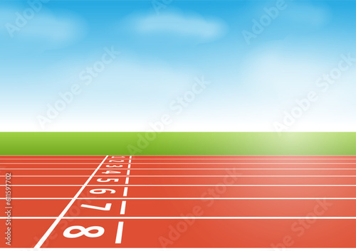 Running Track or Athlete Track . Vector Illustration.