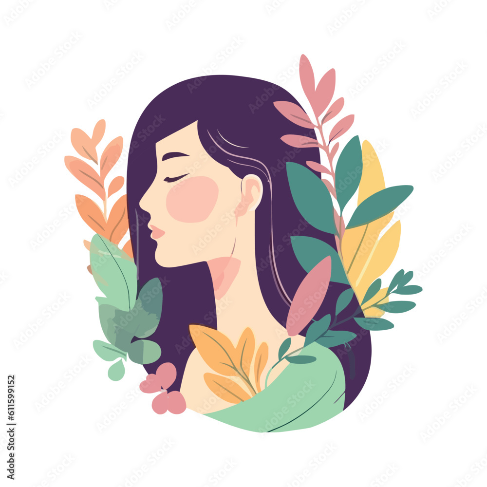 beautiful woman,, surrounded by nature beauty beautiful woman,, surrounded by nature beauty