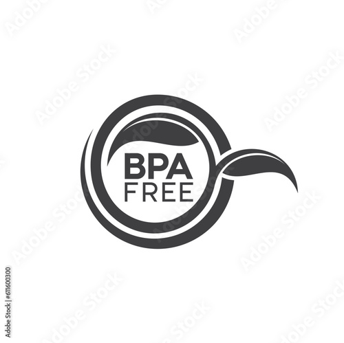 symbol of bpa free, Bisphenol A free, vector art.