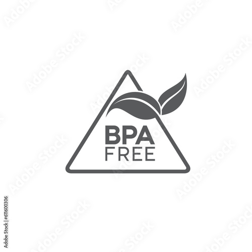 Symbol of bpa free, Bisphenol A free icon, vector art.