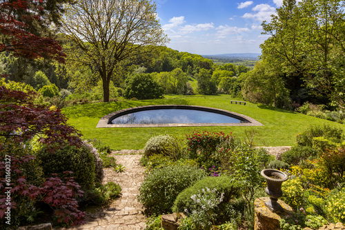 View from Kiftsgate gardens, mickleton, chipping campden, cotsolds, gloucestershire, england, uk photo