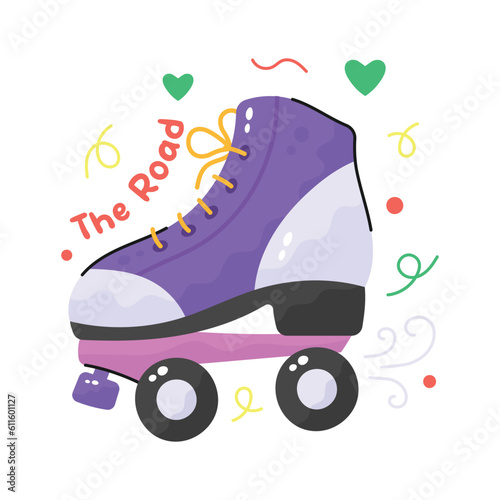 Check this carefully crafted vector of skating shoes, editable icon design