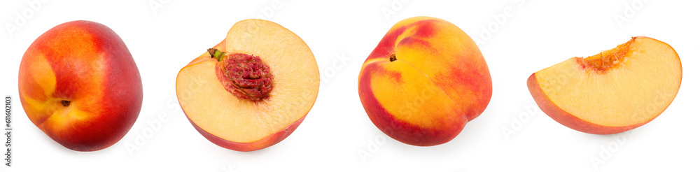 peach fruits isolated on white background. clipping path peach fruits isolated on white background. clipping path