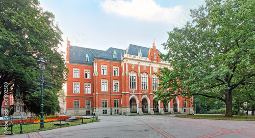 The Jagiellonian University facade, Krakow, Poland photo