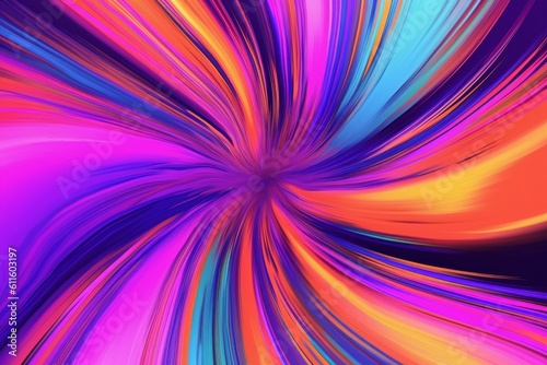 Vibrant cosmic symphony of abstract hues  dancing with purple and neon splendor  Generative AI