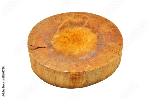 wooden cutting board.round wooden cutting board isolated with white background.Foods and Drinks.wooden cutting board isolated.