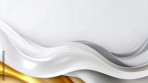 Abstract white luxury liquid Wave Background. Generative AI