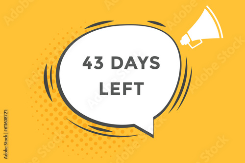 43 days left countdown template,43  day countdown left banner label button eps 43  