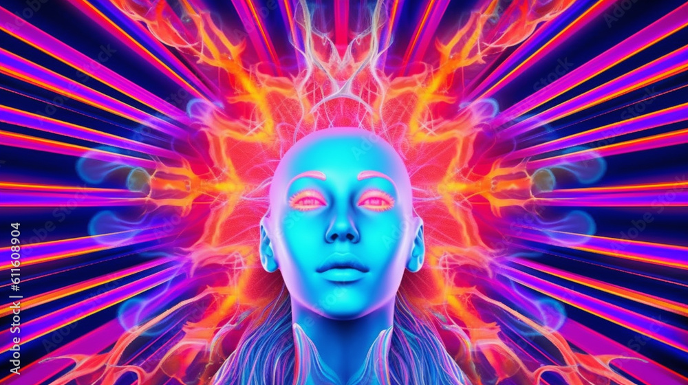 Pop Art Fusion of Psyche, Fashion created with AI generative Pop Art Fusion of Psyche, Fashion created with AI generative