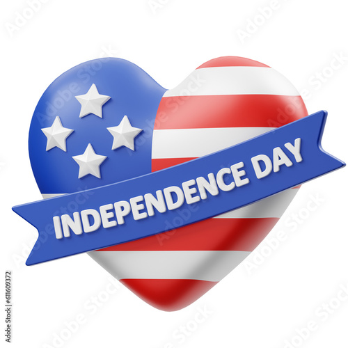 Happy American Independent Day 3D Icon © uigodesign
