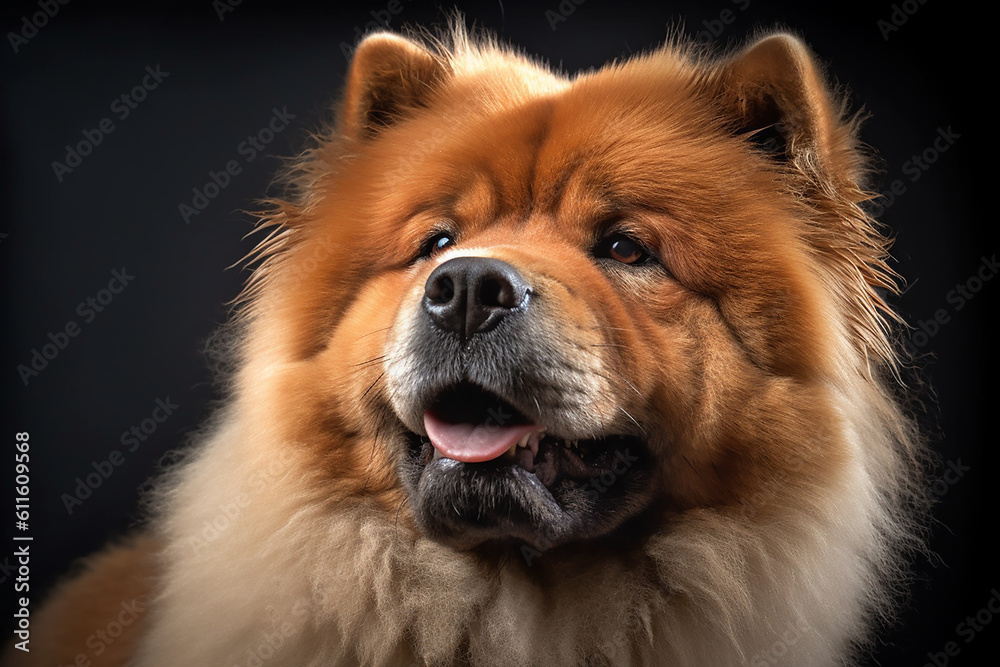 portrait of a chow chow dog portrait of a chow chow dog