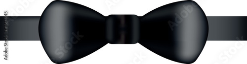 man black bow tie or black bow on transparent background