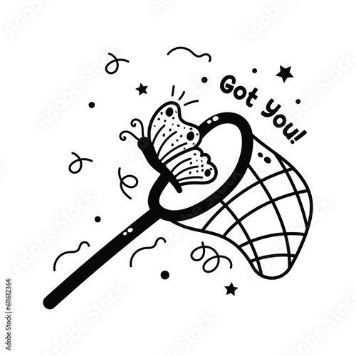 An editable vector of butterfly net in modern style, ready to use icon