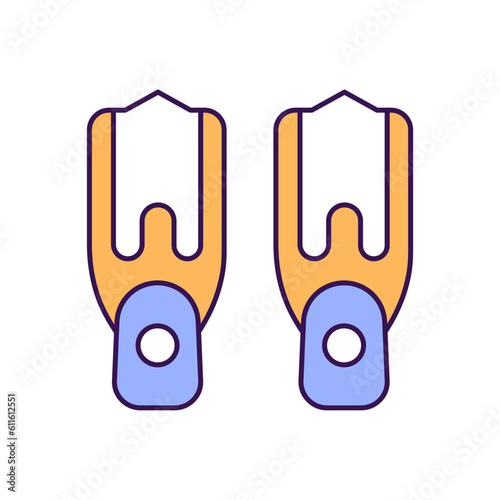 Diving fins Vector Icon easily modify

