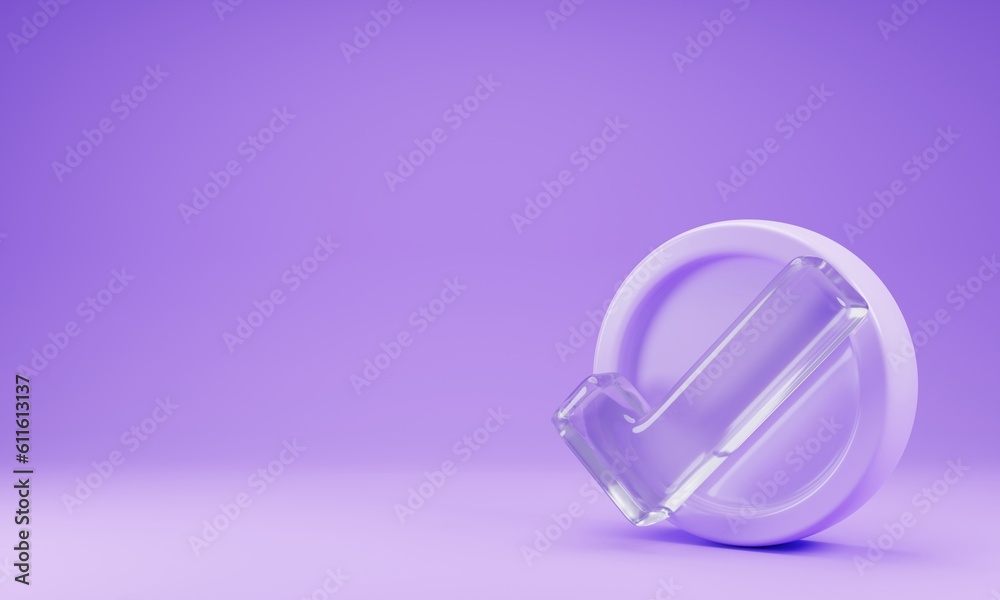 3d rendering checklist sign icon isolated on purple background. 3d illustration 3d rendering checklist sign icon isolated on purple background. 3d illustration