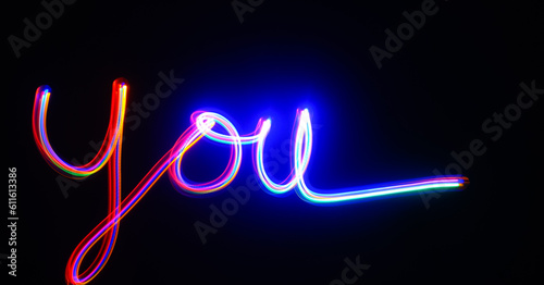 Light painting photography written you photo
