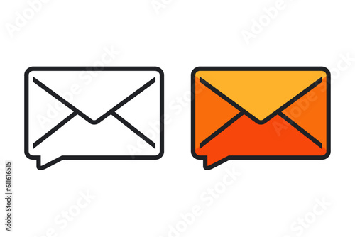 Email chat icon. Illustration vector