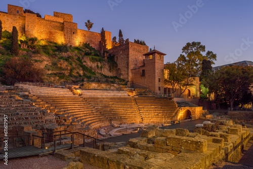 Alcazaba palace with ruins of roman theater, Malaga, Spain