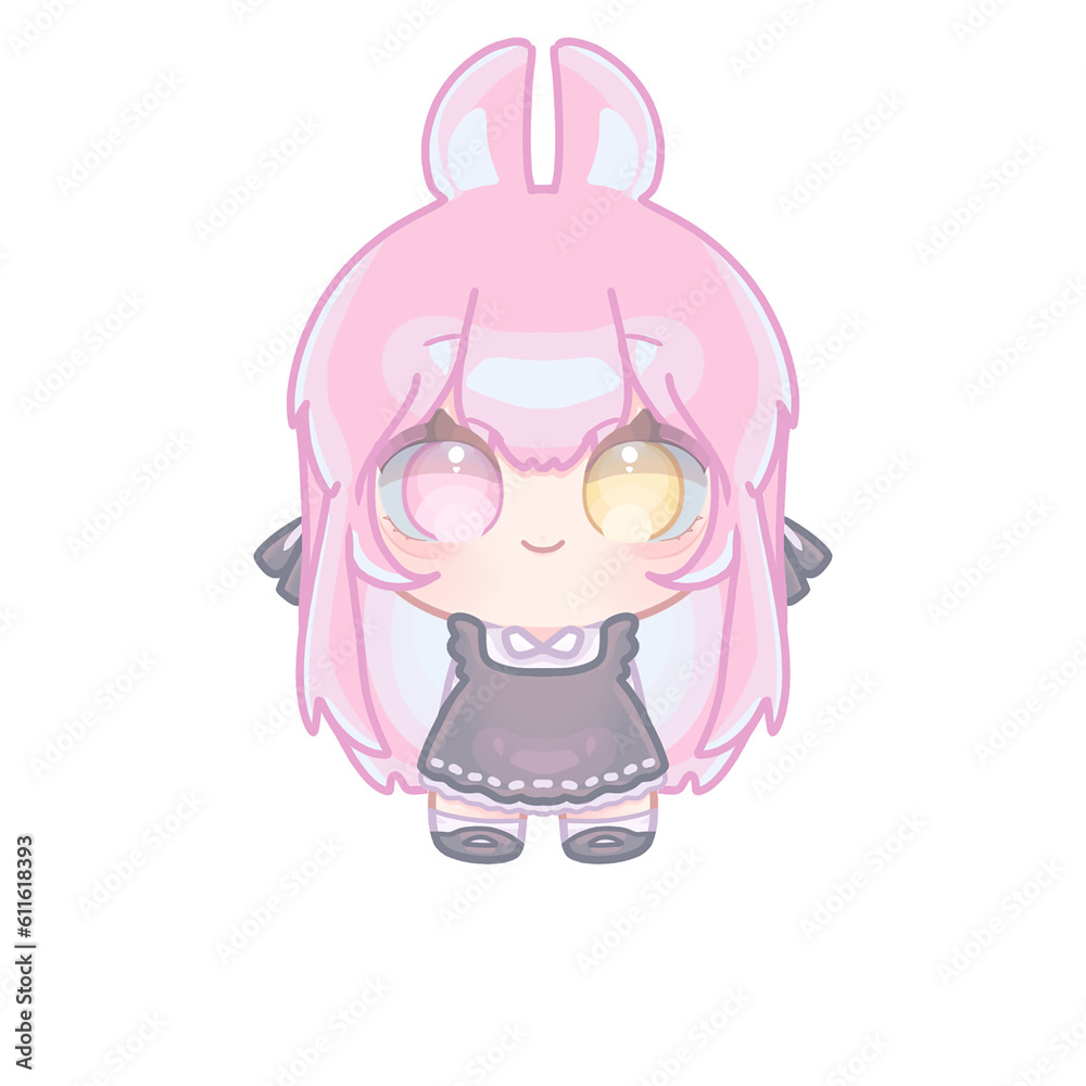 rabbit cartoon girl rabbit cartoon girl