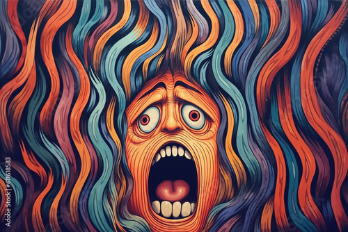 illustration of a person with anxiety 