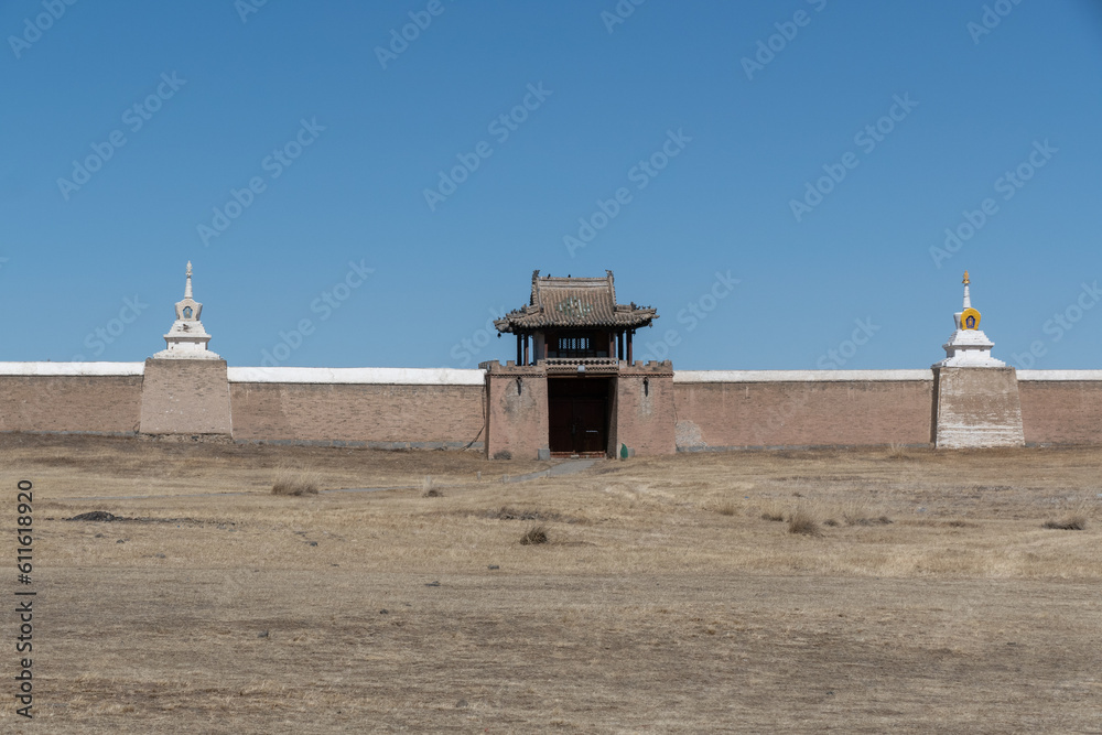 Erdene Zuu Monastery, is probably the earliest surviving Buddhist monastery in Mongolia located on Kharkhorin City Erdene Zuu Monastery, is probably the earliest surviving Buddhist monastery in Mongolia located on Kharkhorin City