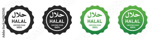  Halal food certified icon,Halal food product label set ,Muslim approved product badge sticker