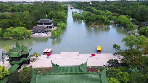 Slender West Lake Scenic Spot, Yangzhou City, Jiangsu Province, China photo