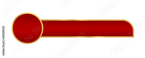 red gole luxury lower third design element template file format png