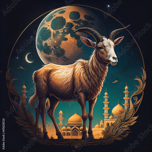 illustration of a goat