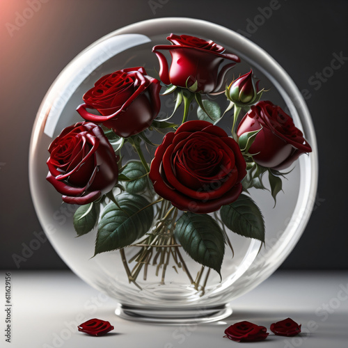 bouquet of red roses