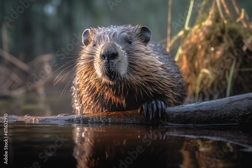 A AI generated beaver photo