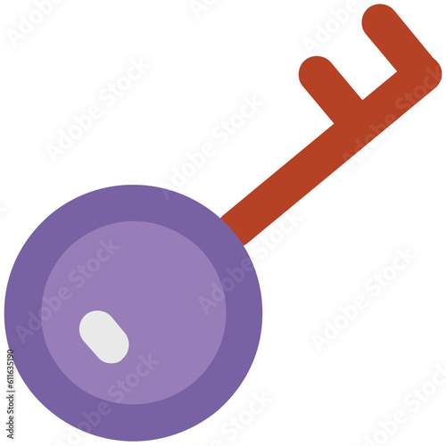 A locker key bold line icon