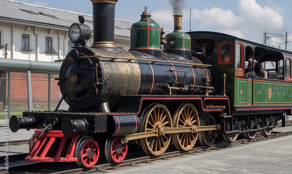 Naklejka premium LOCOMOTORAS ANTIGUAS