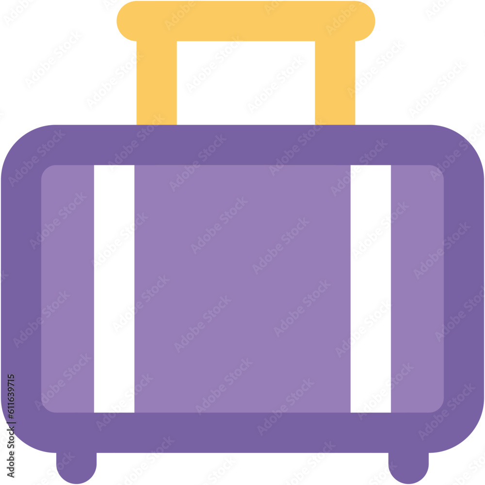 A travel bag luggage bold line icon A travel bag luggage bold line icon