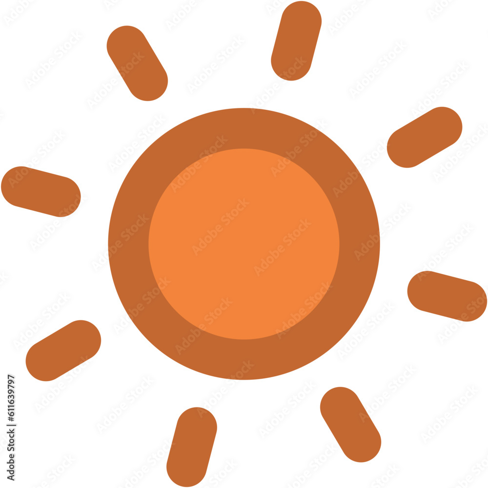 Icon of sun in line design 
