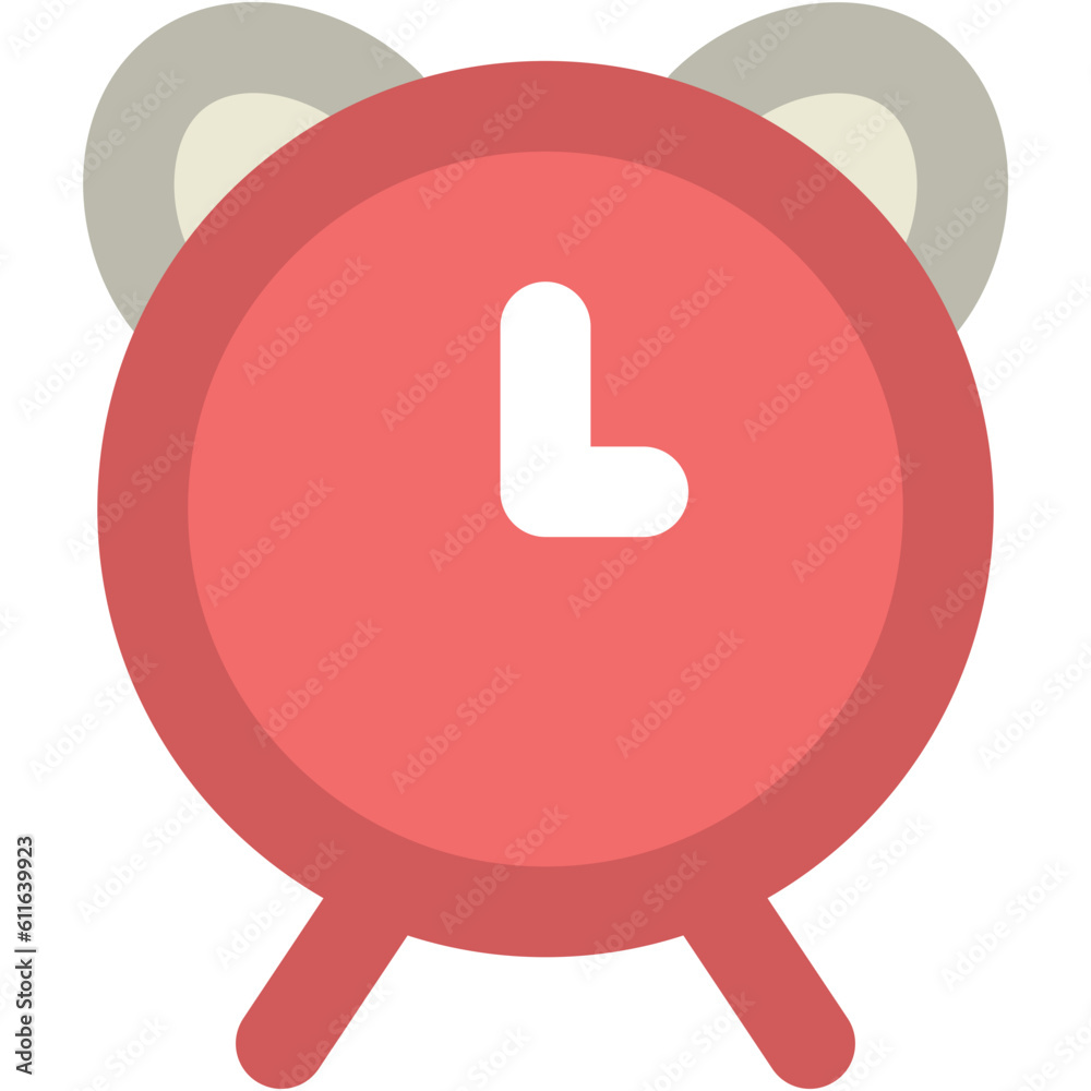 Bold line icon of an alarm clock Bold line icon of an alarm clock