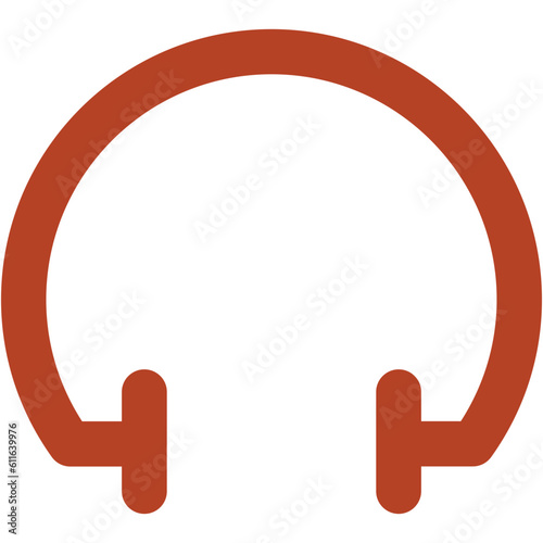 Icon of headphones bold line icon photo