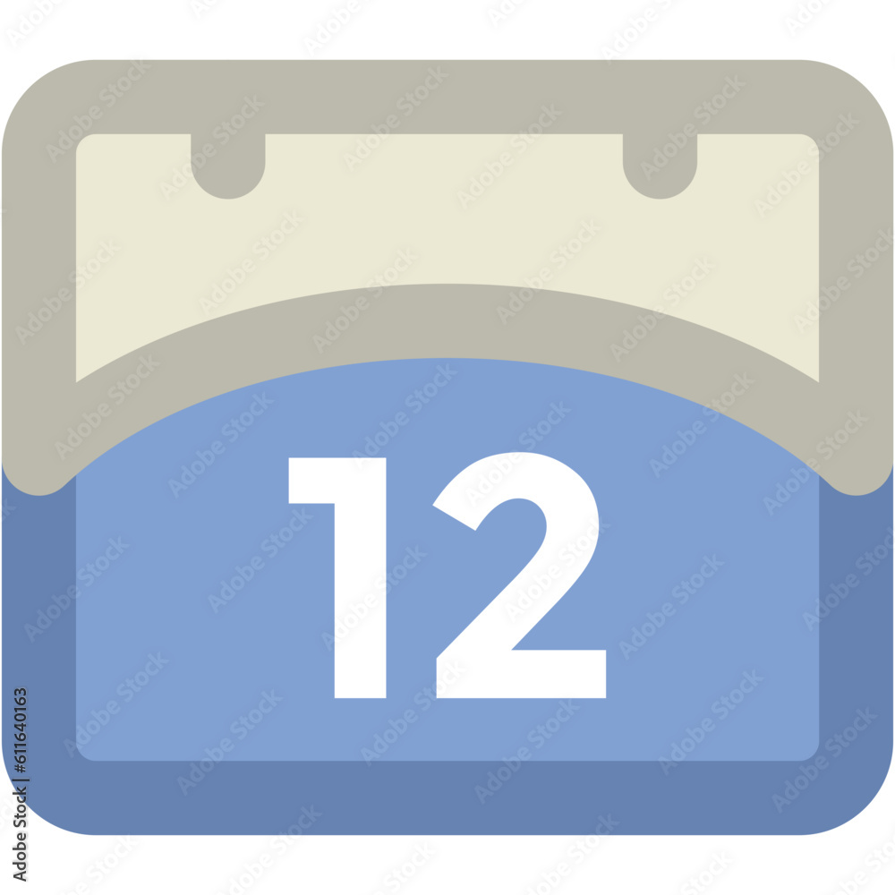 A calendar date bold line icon