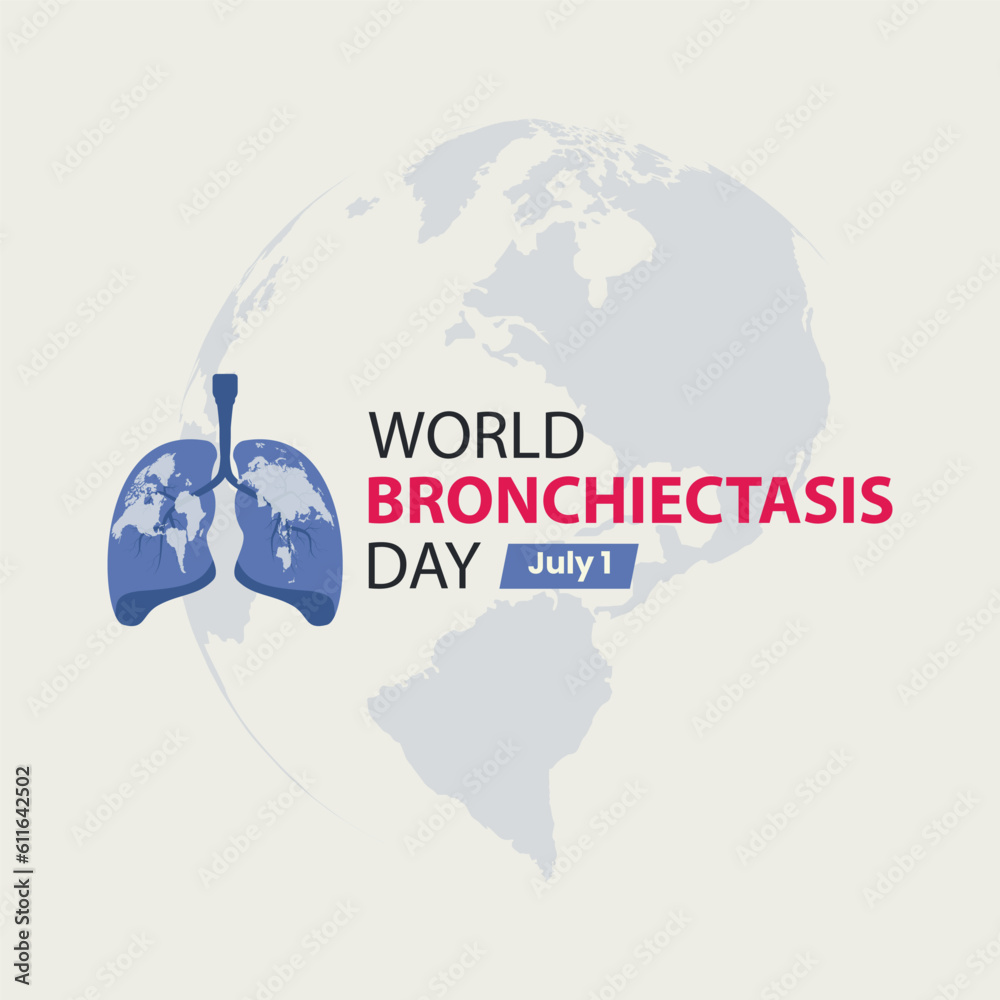 World bronchiectasis day background vector World bronchiectasis day background vector