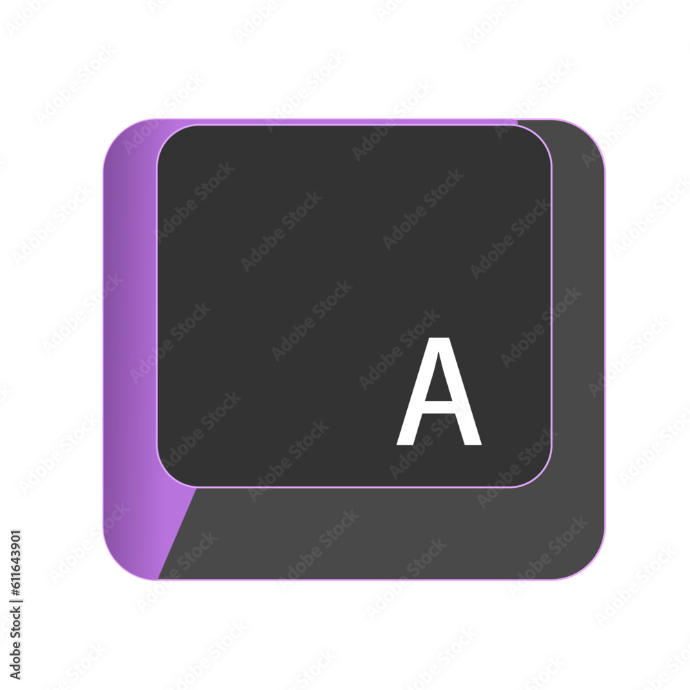 Single vector illustration, A button on the keyboard Single vector illustration, A button on the keyboard