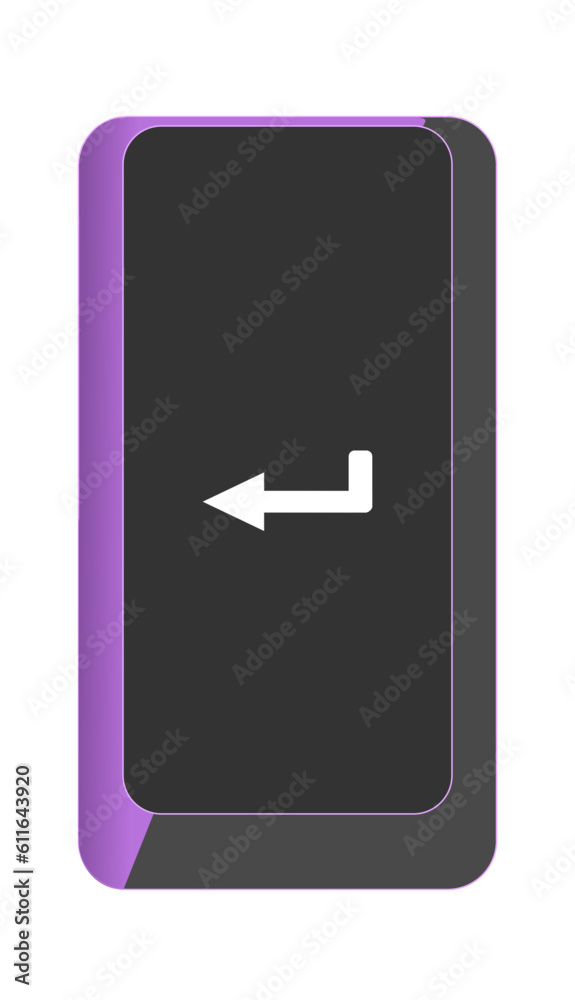 Single vector illustration, ENTER button on the keyboard Single vector illustration, ENTER button on the keyboard