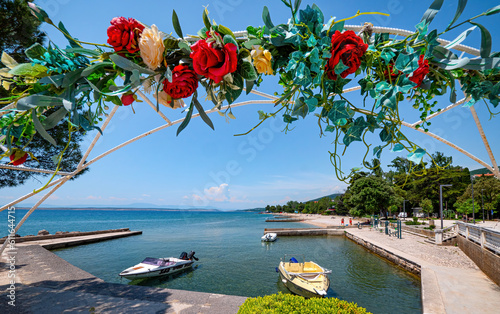 Crikvenica, Kroatien, Altstadt und Hafenbereich,Strand