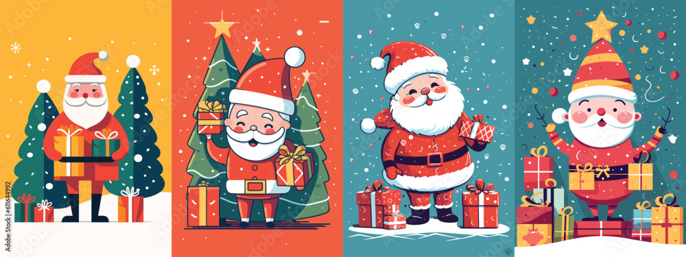 Jolly Santa Claus Vector Illustration for Christmas Celebrations Jolly Santa Claus Vector Illustration for Christmas Celebrations