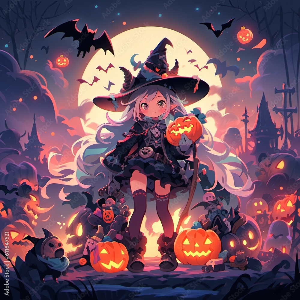 An illustration of Children's Halloween , AI Generated An illustration of Children's Halloween , AI Generated