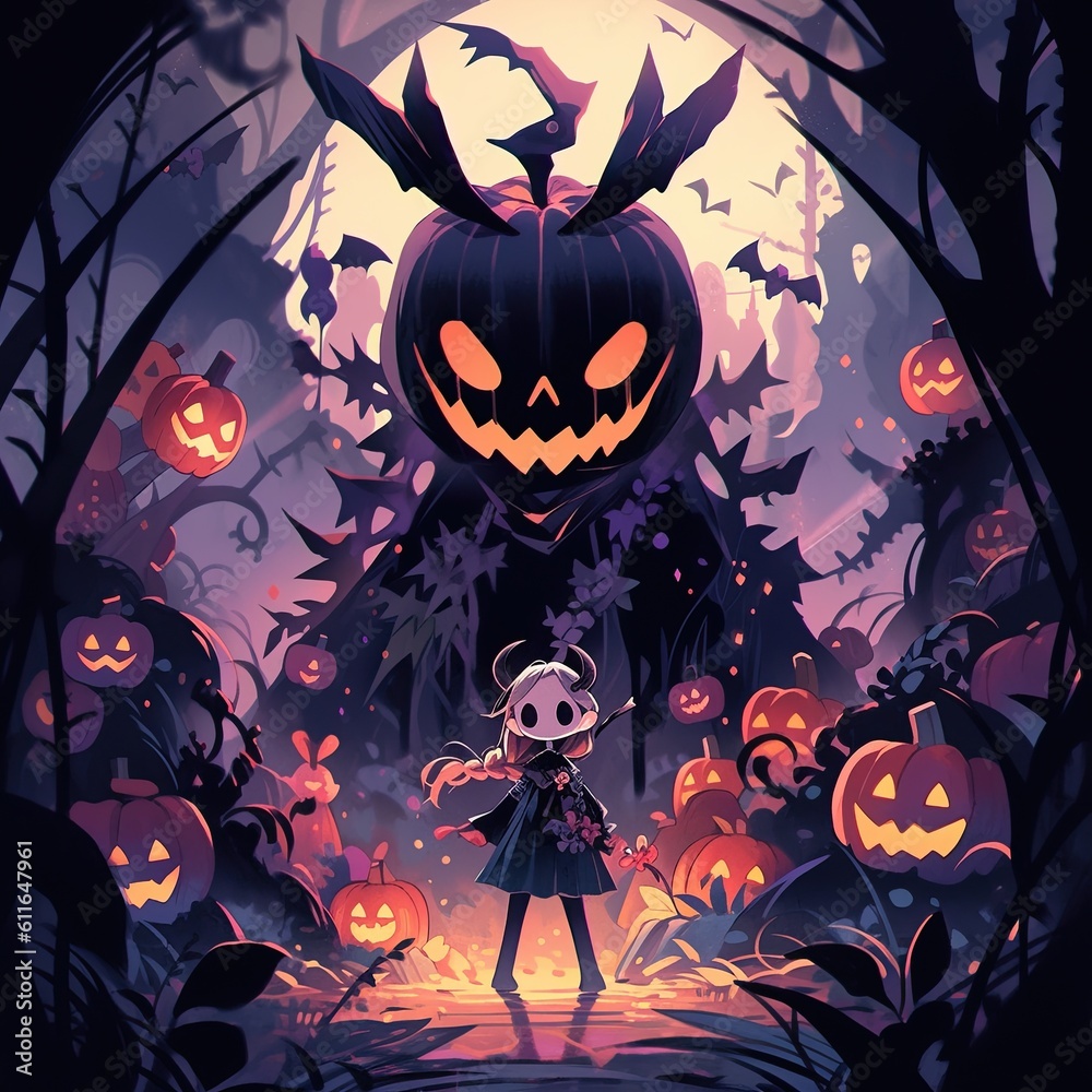 An illustration of Children's Halloween , AI Generated An illustration of Children's Halloween , AI Generated
